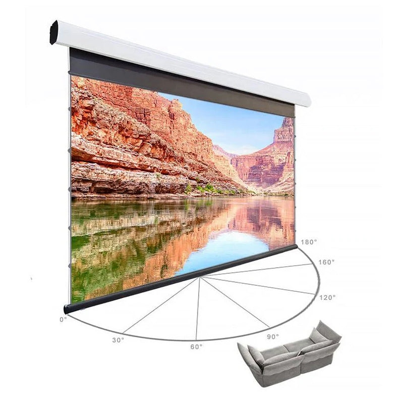 zmotoryzowany projekcyjny ekran zwijany z napiciem nothingprojector black series alr_2