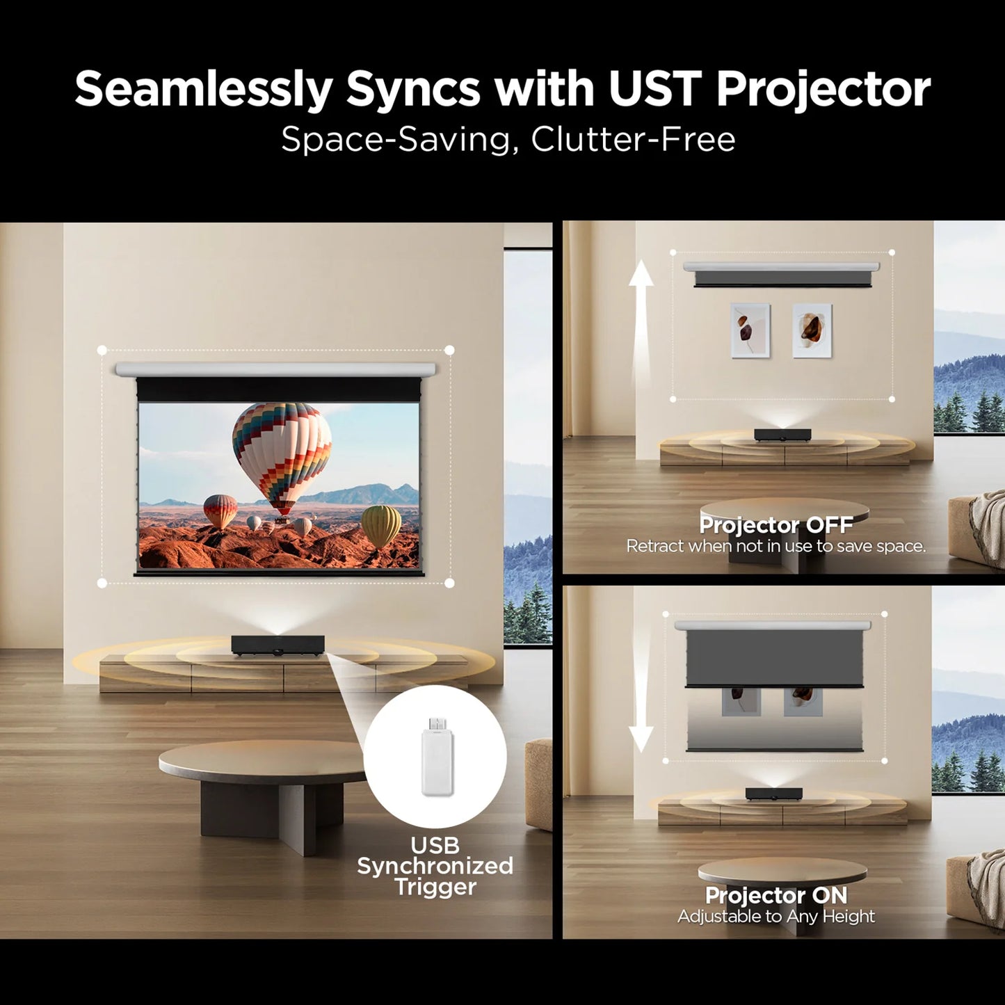 Ekran Zmotoryzowany Nothing Projector Black Series ALR 100-120" | SounDemo