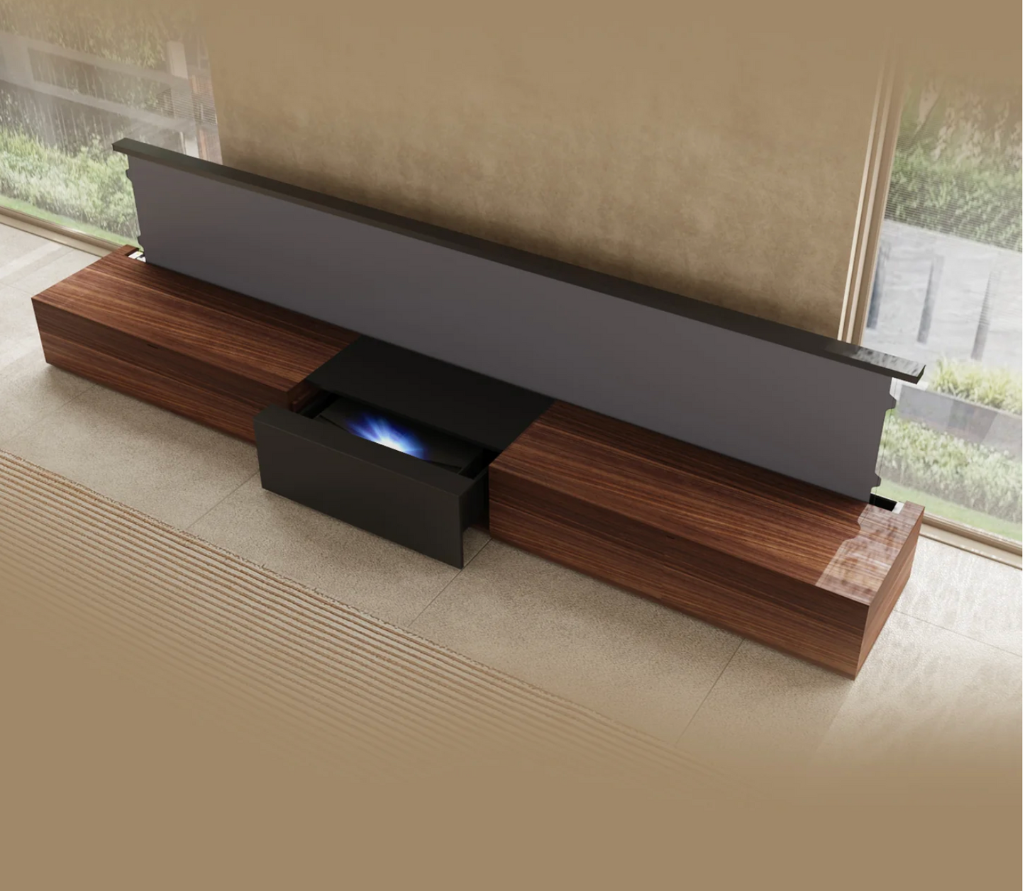 System Laser TV SCREENPRO SD — ekran T-Prism ALR w salonie | SounDemo