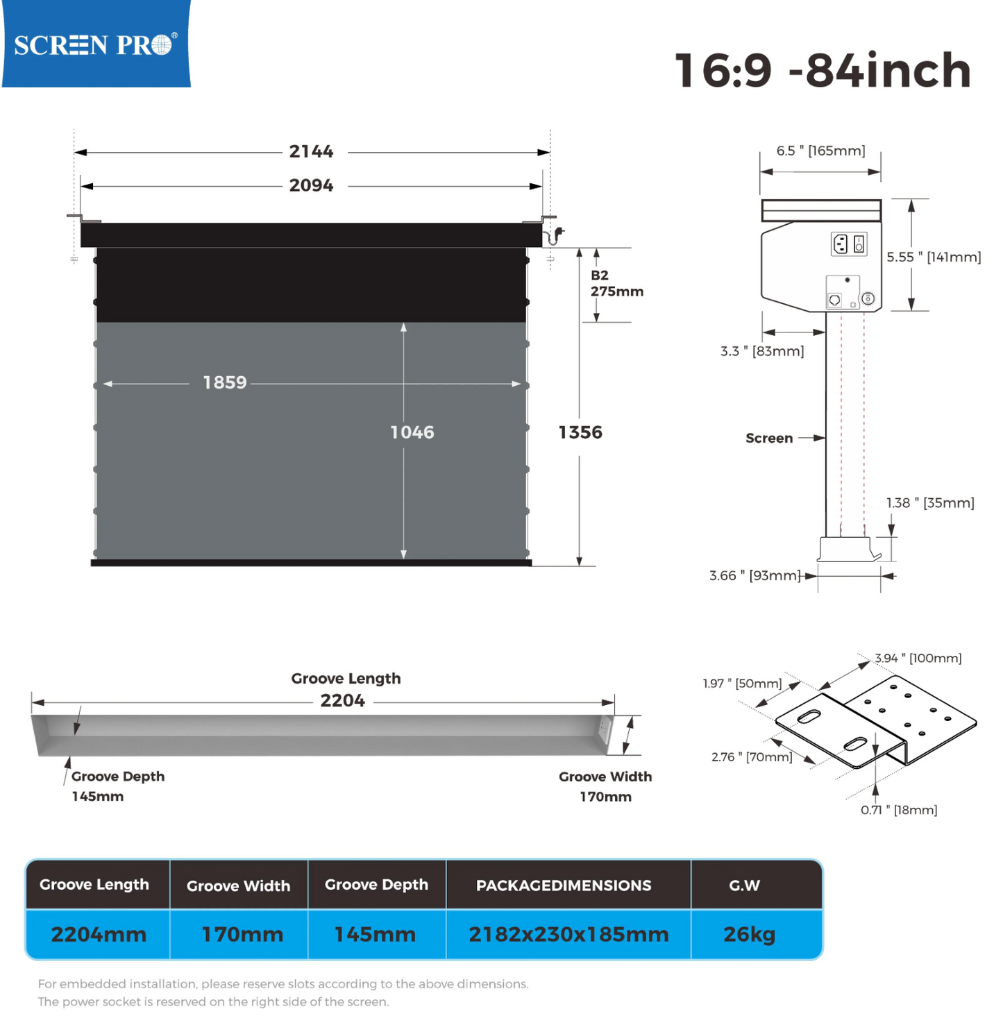 ZeroWave AW ekran elektryczny — konstrukcja X-arm idealna płaskość | SounDemo