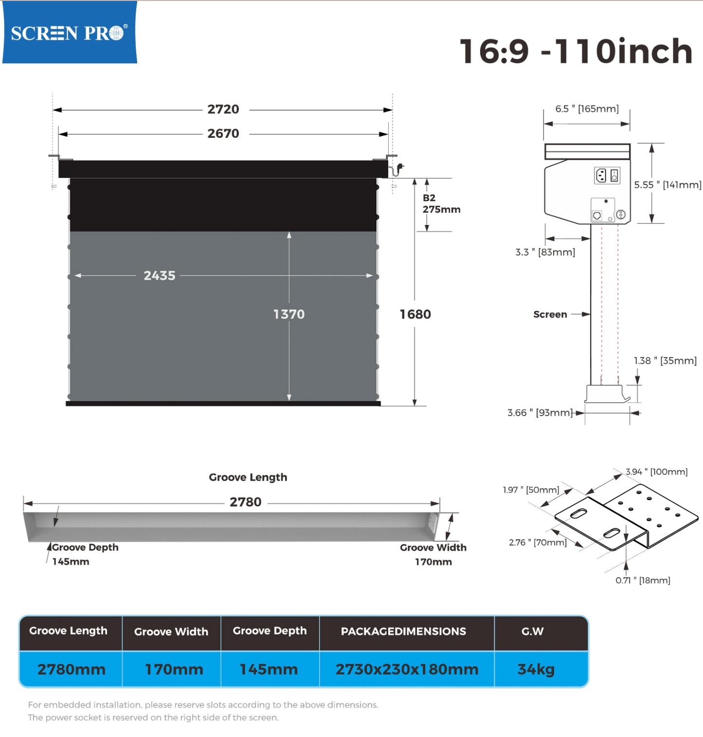 ZeroWave AW ekran UST — widok z boku, kąt widzenia 178° | SounDemo