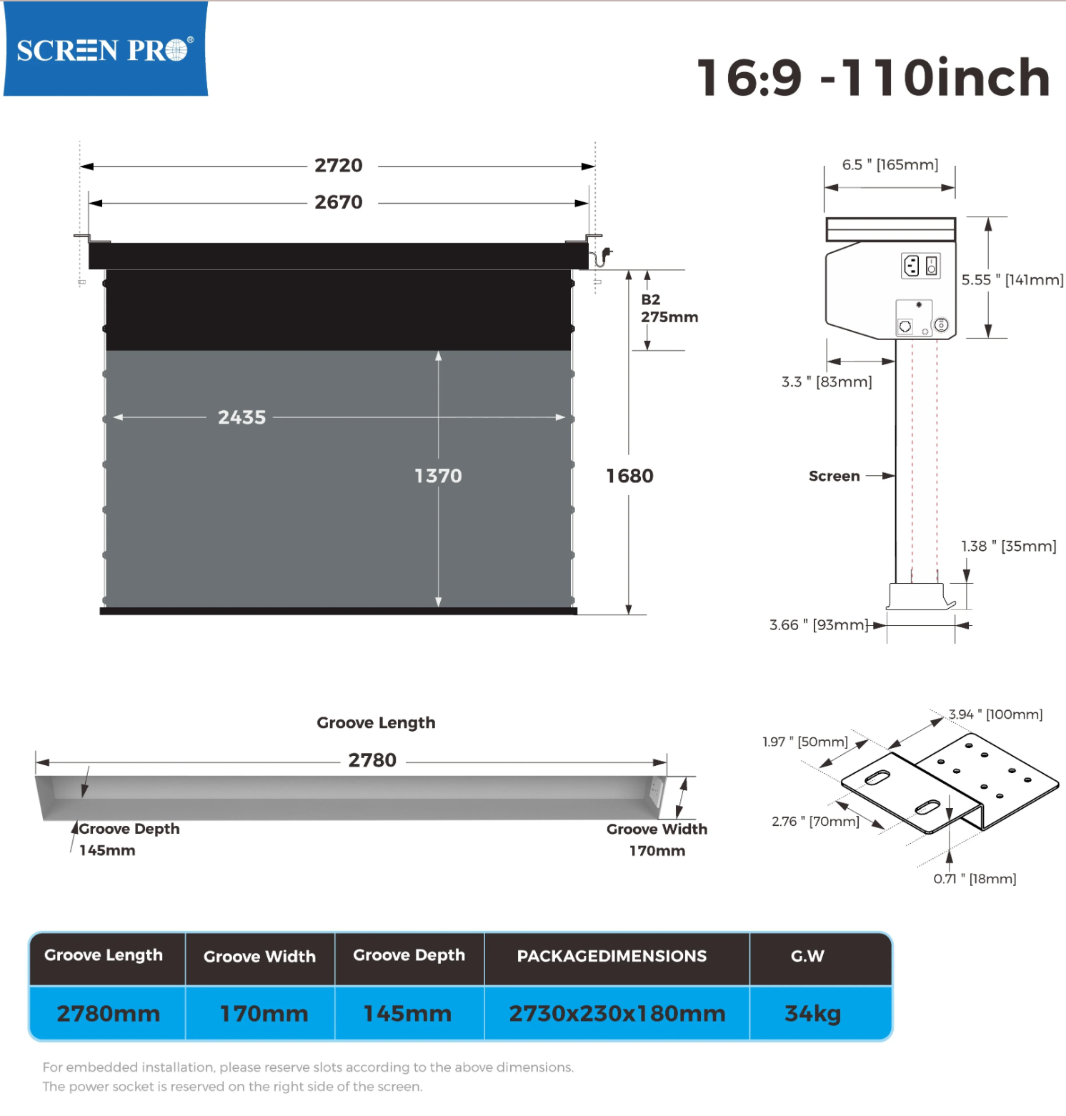 ZeroWave AW ekran UST — widok z boku, kąt widzenia 178° | SounDemo