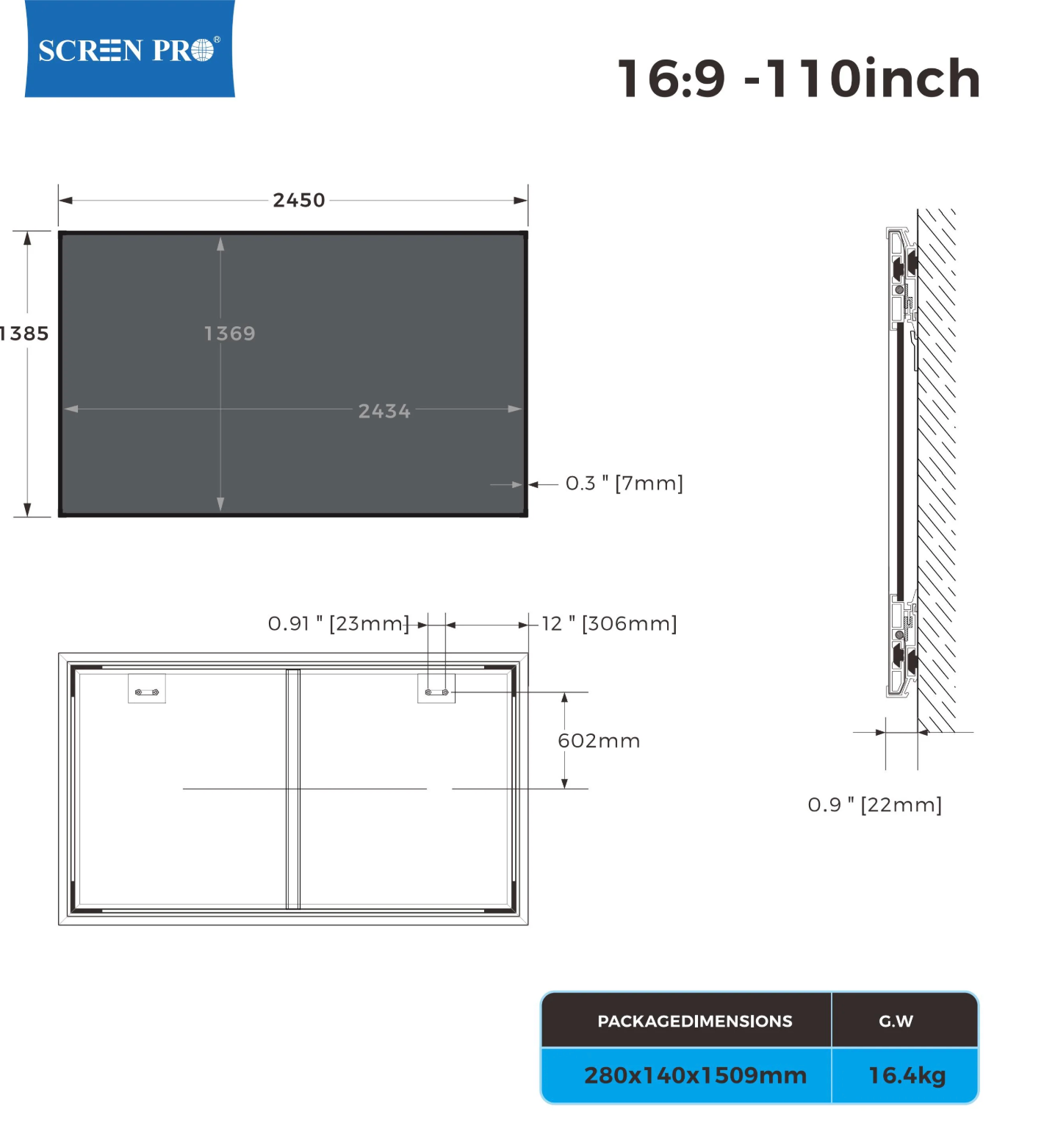 7mm Frame ALR Screen AZ — kompatybilność z projektorami UST i Laser TV | SounDemo