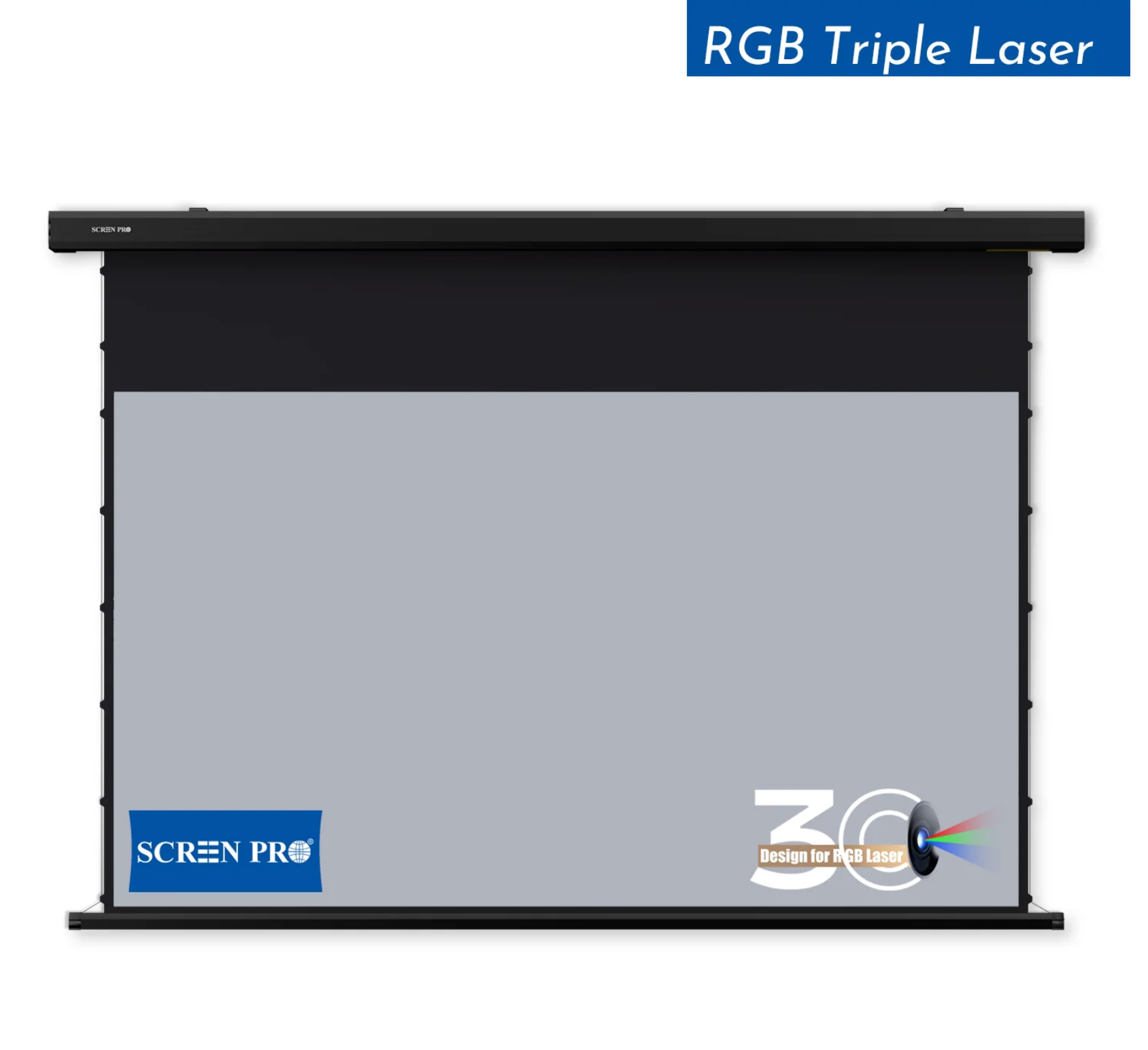 3C Series Motorized Anti-Speckle Screen — zmechanizowany ekran triple laser widok frontowy | SounDemo
