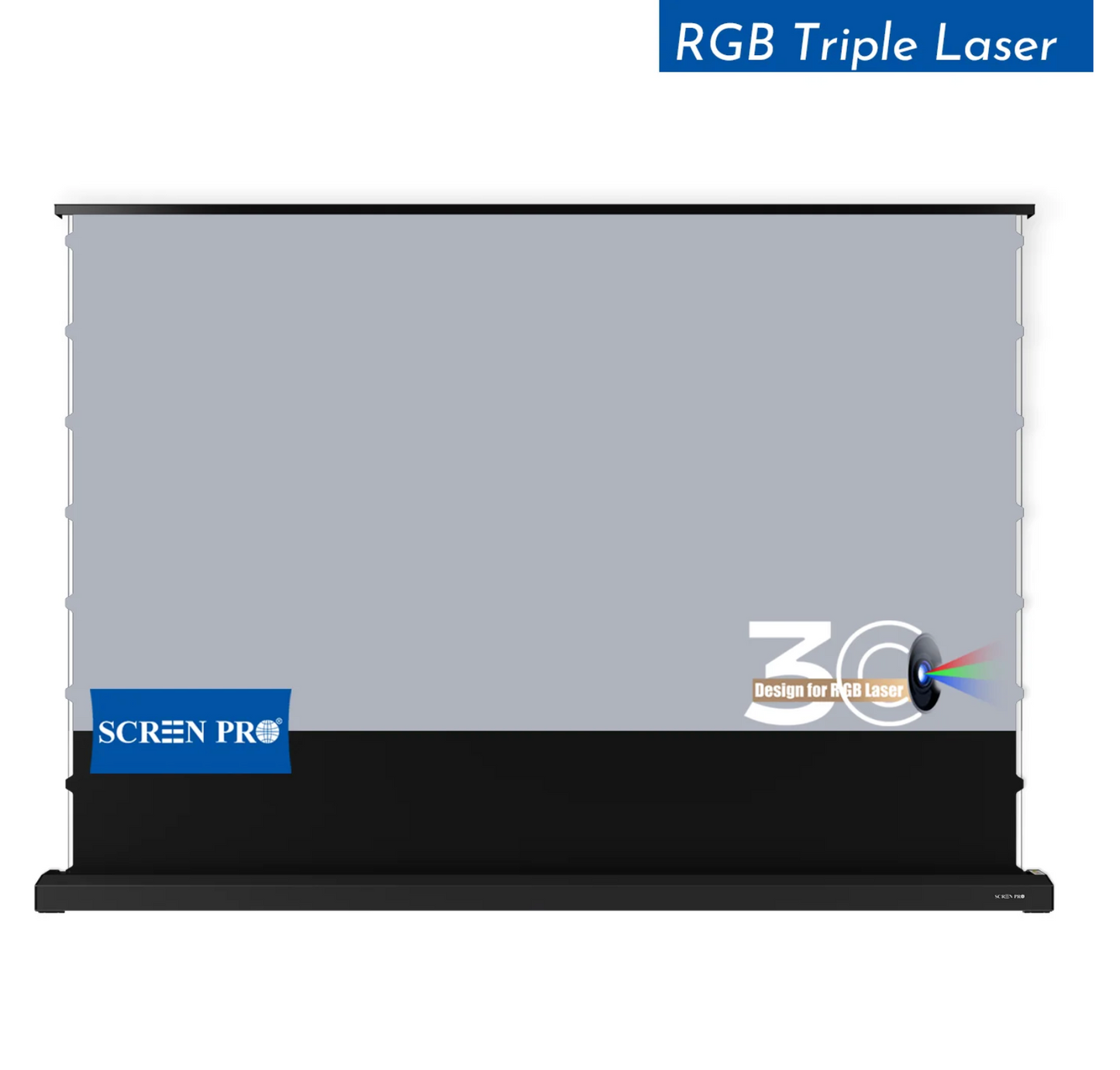 3C Series Floor Rising Anti-Speckle Screen — ekran podłogowy triple laser widok frontowy | SounDemo