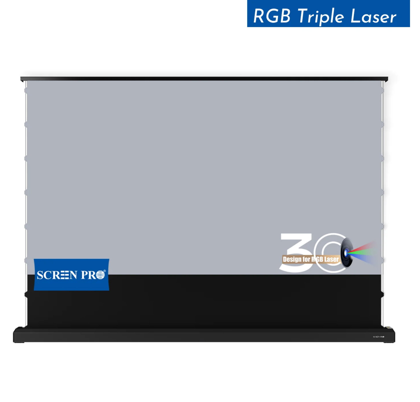 3C Series Floor Rising Anti-Speckle Screen — ekran podłogowy triple laser widok frontowy | SounDemo