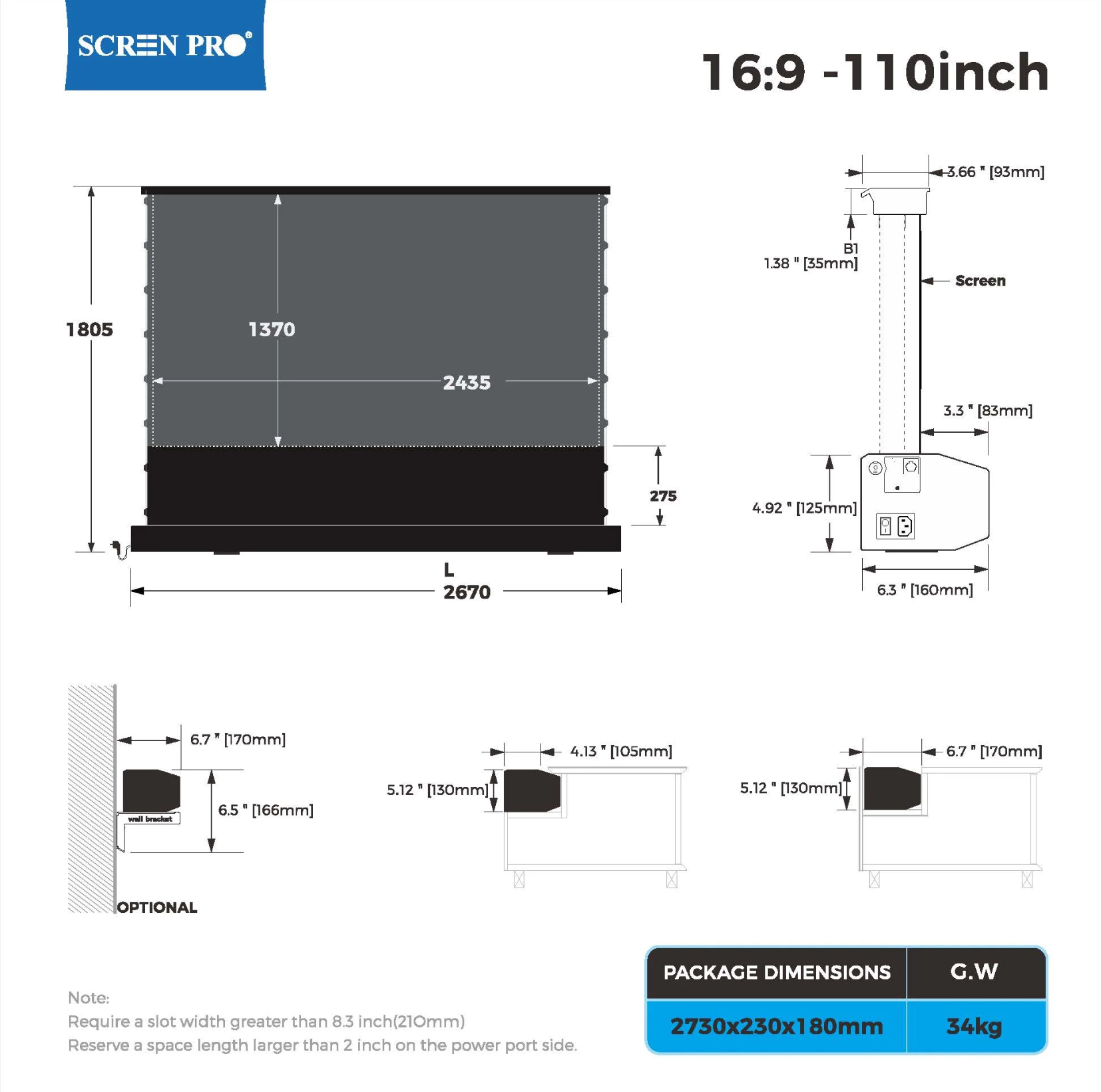 Ekran 3C Floor Rising — cichy mechanizm wzrostu z podłogi, bez montażu ściennego | SounDemo