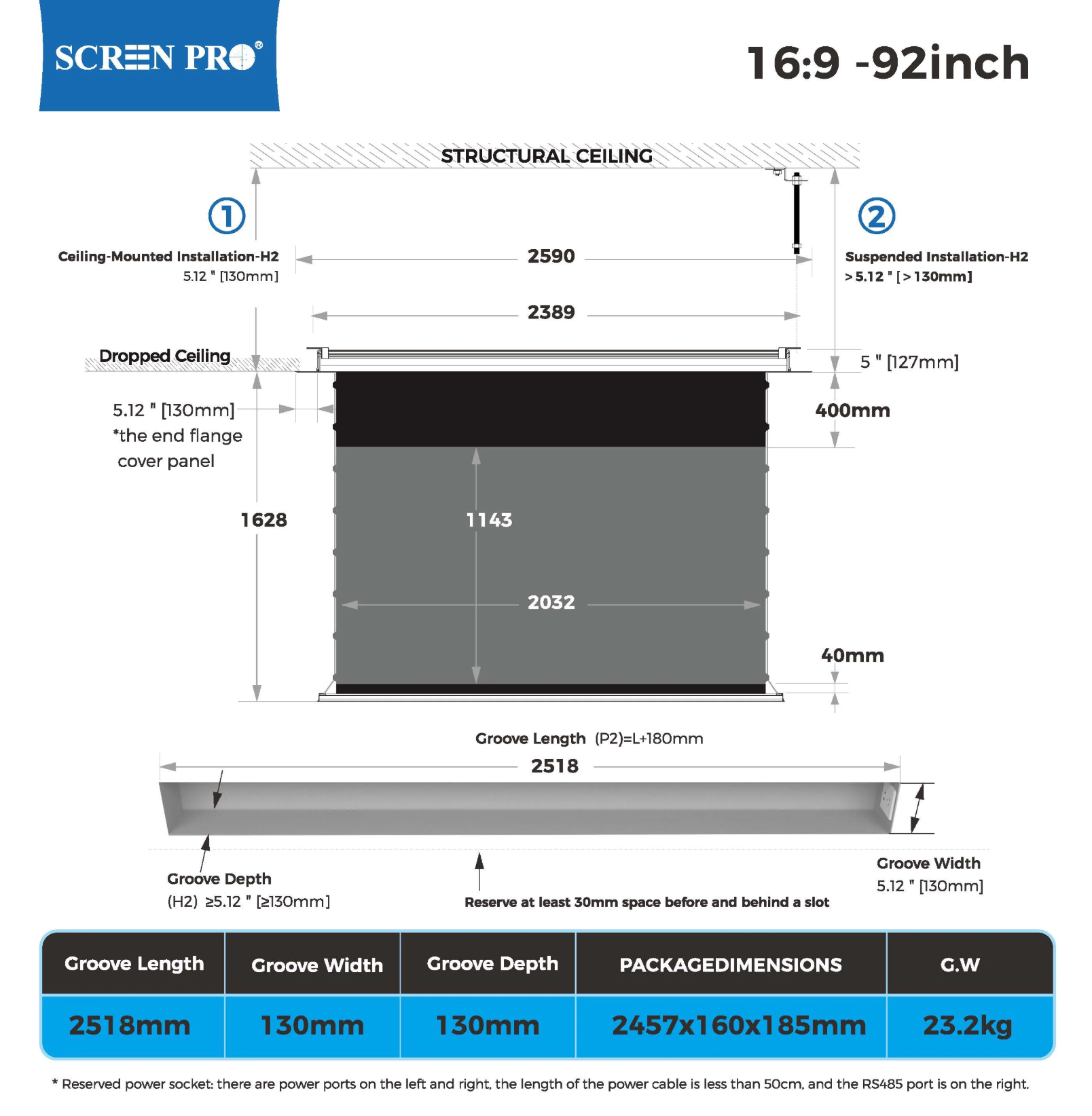 3C Series Ceiling Recessed — tkanina anti-speckle, czysty obraz bez efektu speckle | SounDemo
