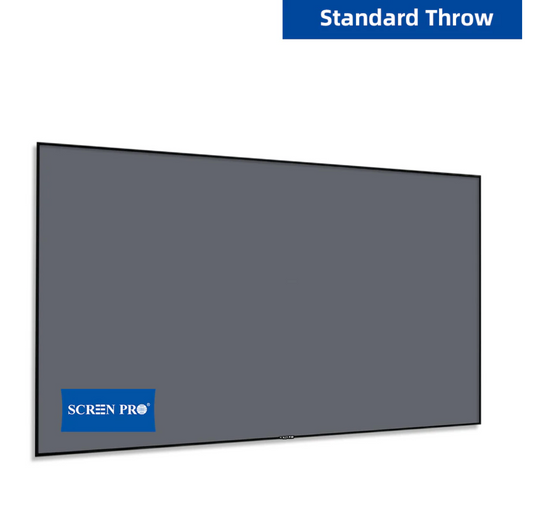 FZ Series 7mm Thin Bezel Black Diamond ALR Frame Screen — widok frontowy long throw | SounDemo