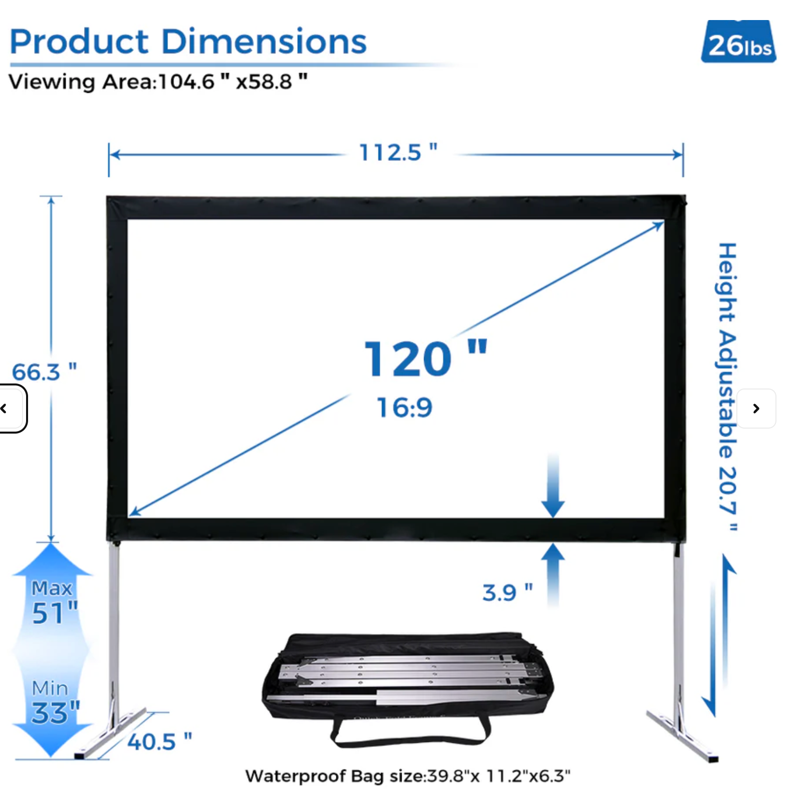 QB Screen Pro replacement fabric — trwały materiał outdoor, jasny obraz, szeroki kąt widzenia | SounDemo