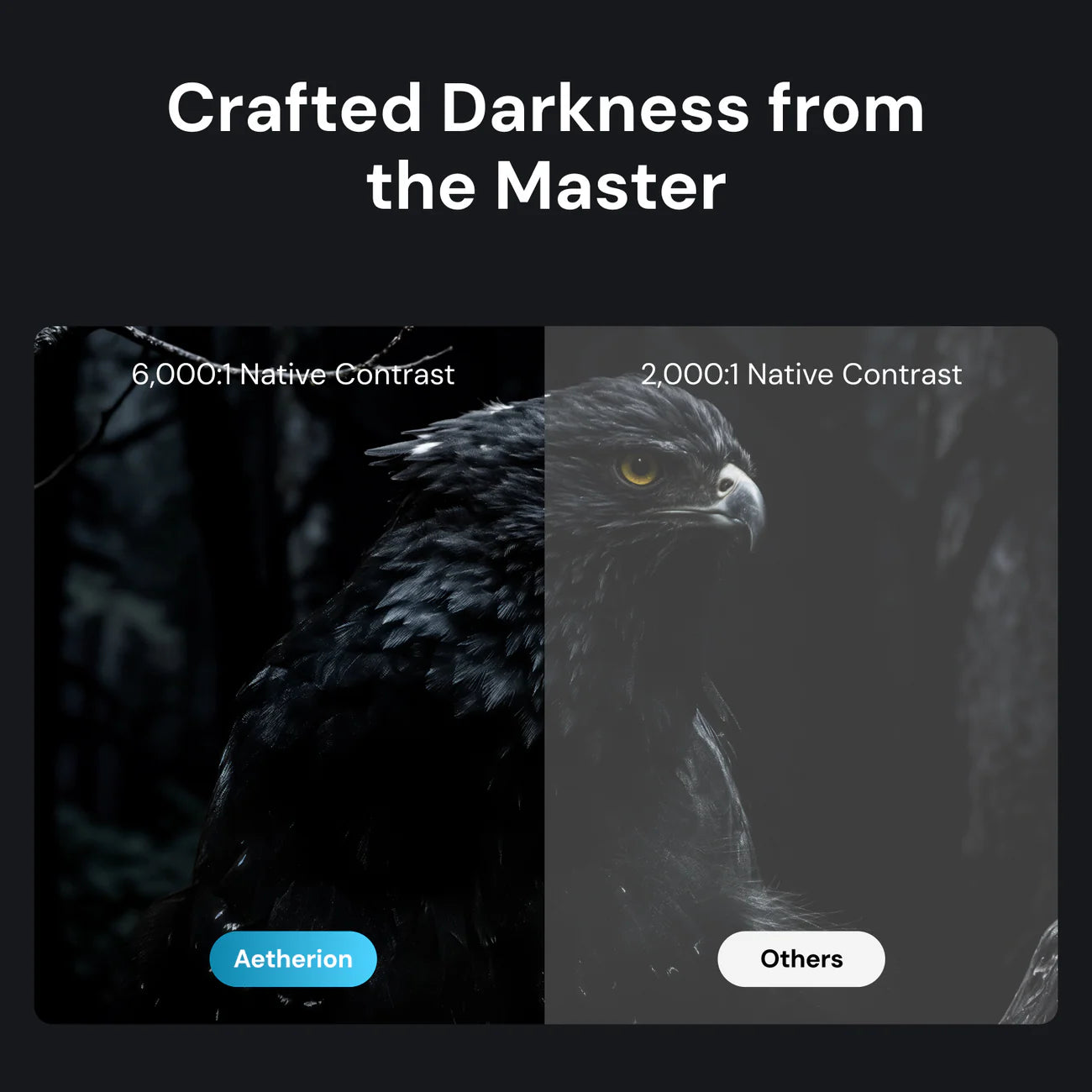 Aetherion Pro — natywny kontrast 6000:1, głębokie czernie, żywe biele | SounDemo