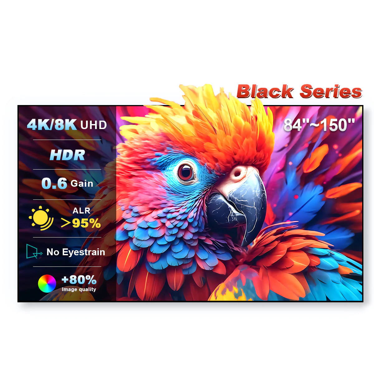 Ekran ALR Nothing Projector Black Series na Ramce 100-120" | SounDemo