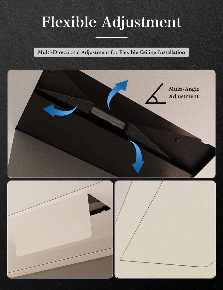 PHANTOM In-Ceiling Case — widok montażu, górna rama i pręt mocowania projektora | SounDemo