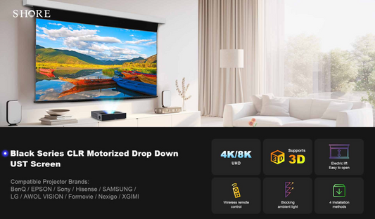 Ekran Zmotoryzowany SHORE Black Diamond Series ALR 100-120" | SounDemo