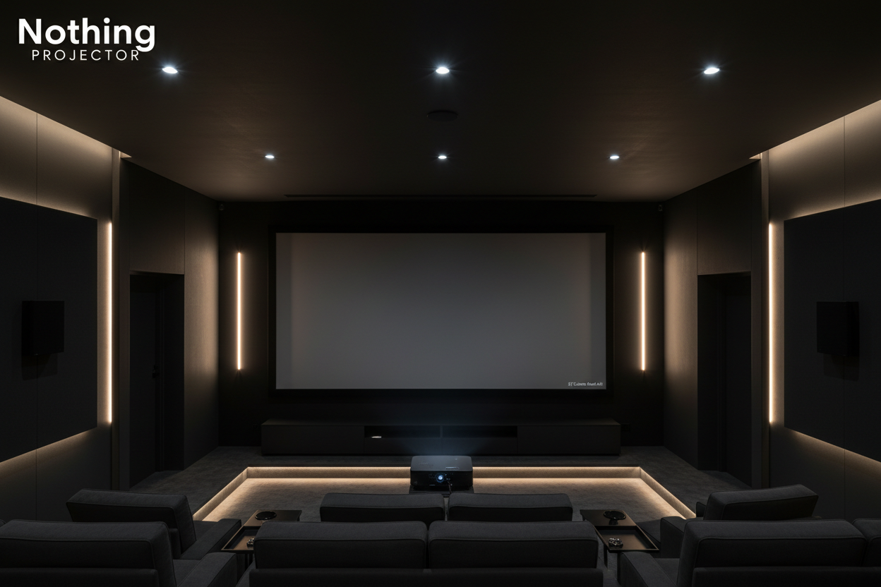 Ekran Nothing Projector Black Series ALR 120" w kinie domowym