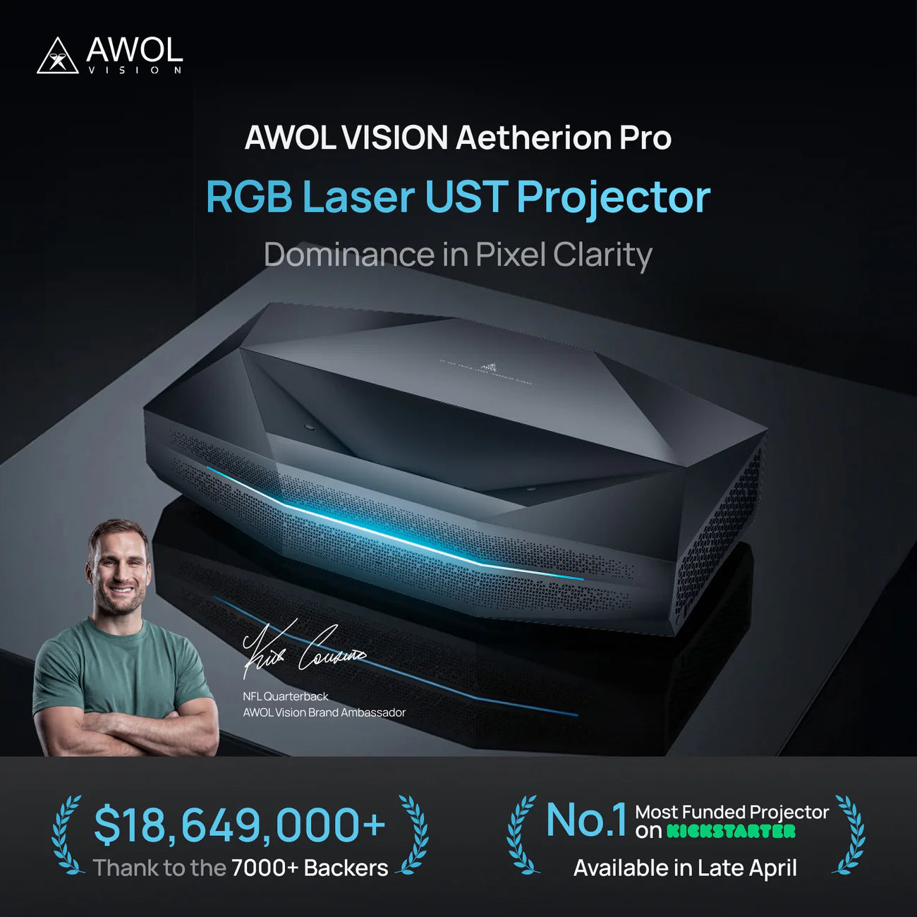 Aetherion Pro UST — projektor RGB laser 4K do 200", kino domowe | SounDemo