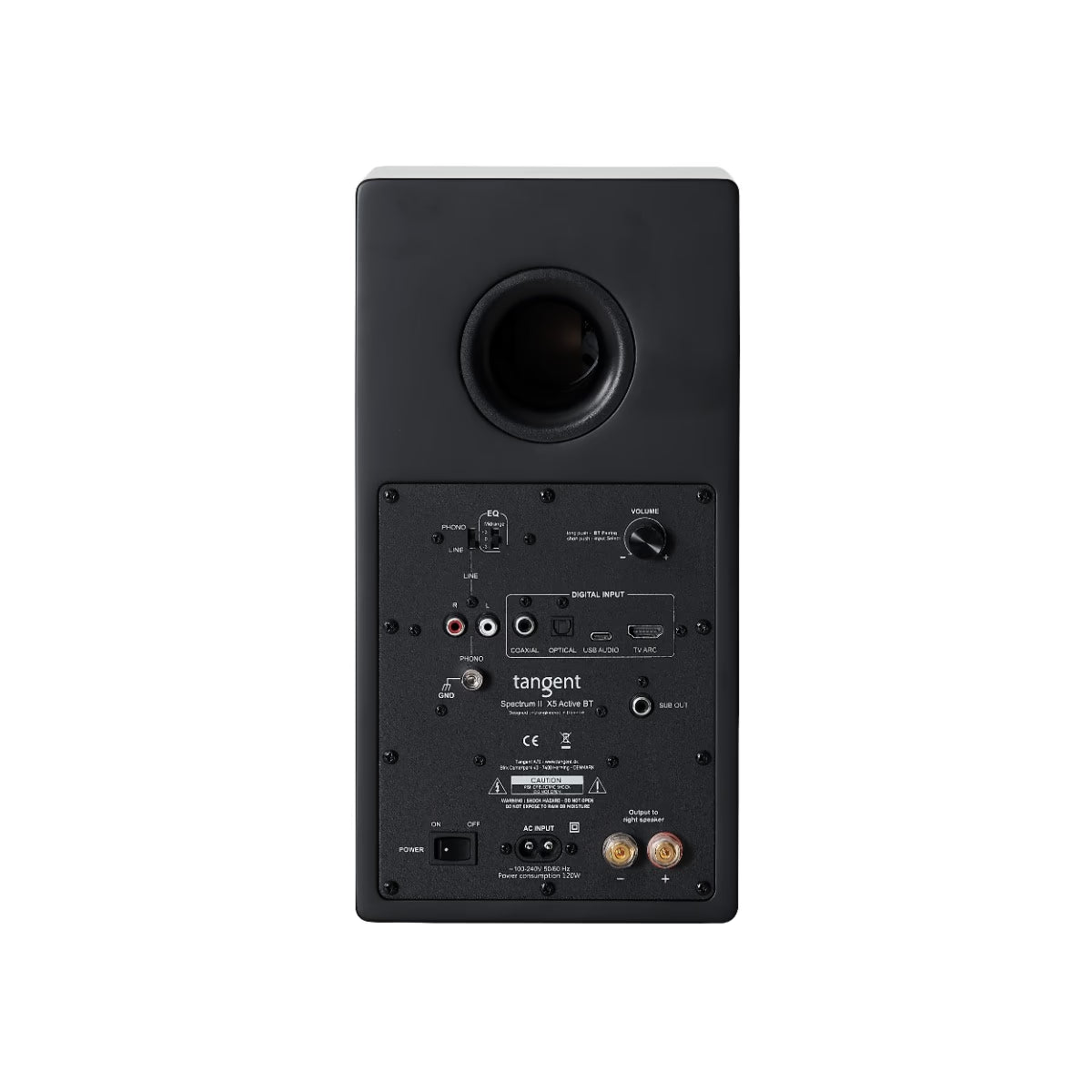 Spectrum II X5 Active BT czarny — widok tylny, pełna gama połączeń hi-fi | SounDemo